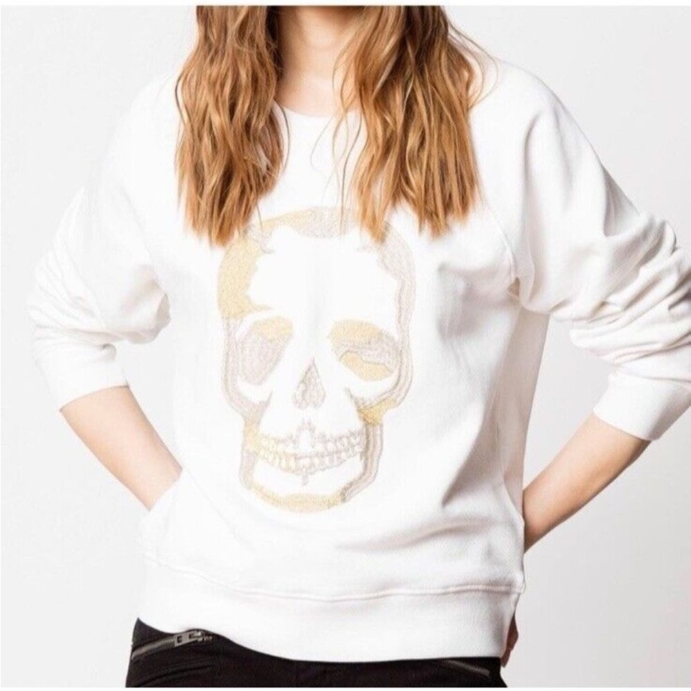 Zadig & Voltaire Glitter Skull Sweatshirt
